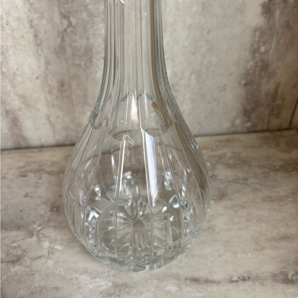 Vintage Hand Blown Glass Clear Decanter Block- Lead Crystal From Poland  New! - Picture 5 of 8